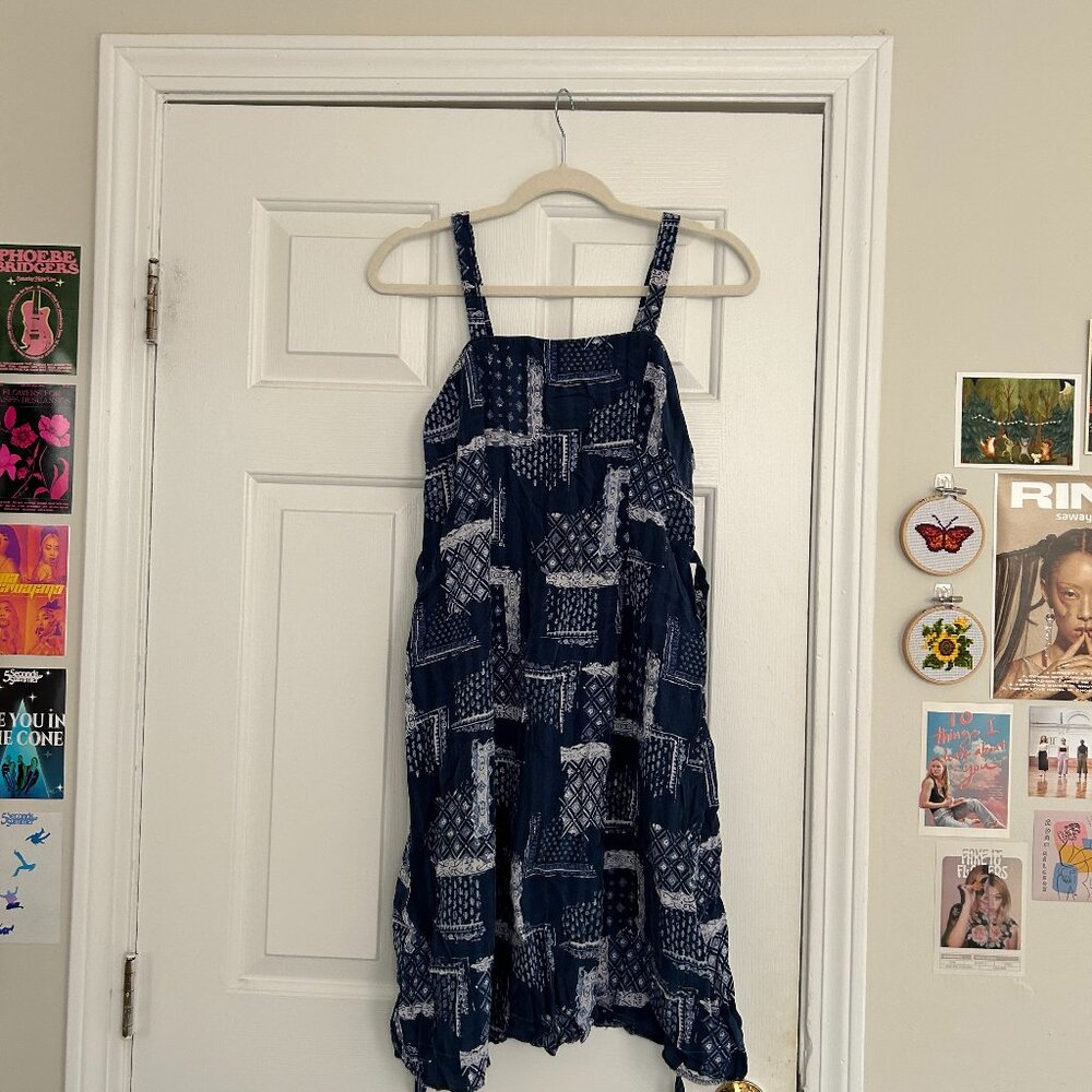 A-Line Patchwork Pattern Dress